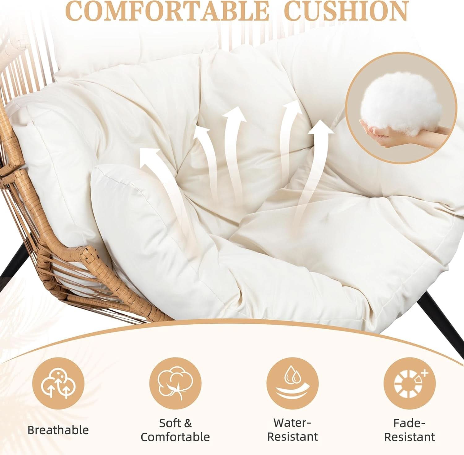 Cozy Outdoor Wicker Egg Chair