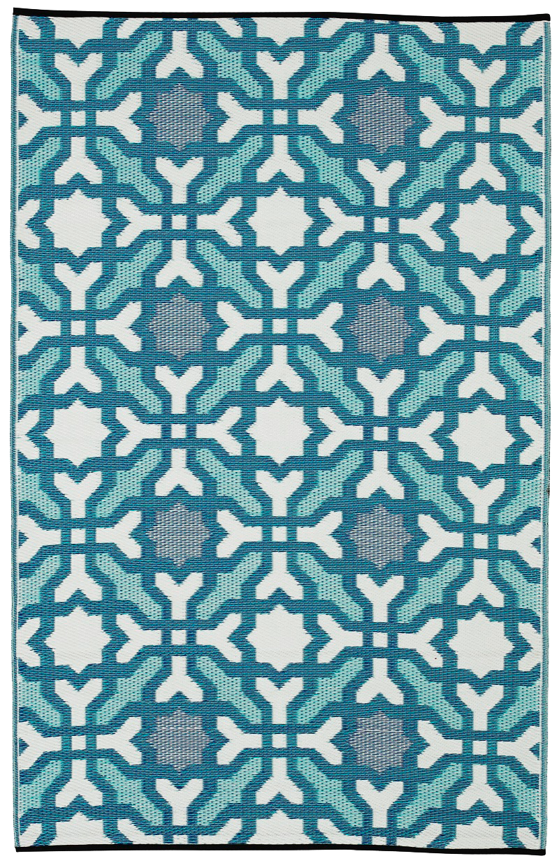 (SALE) Seville - Blue & Teal Reversible Outdoor Rug