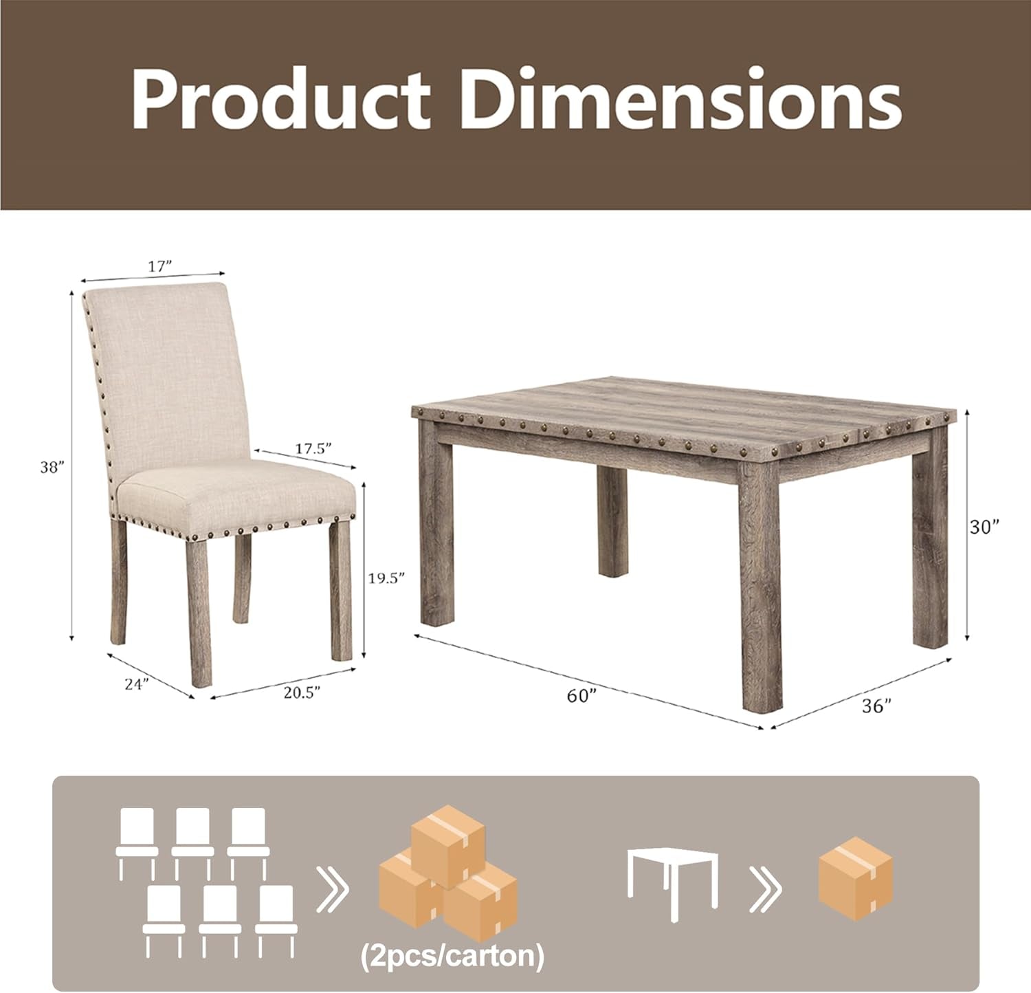 Rustic Dining Set For 6