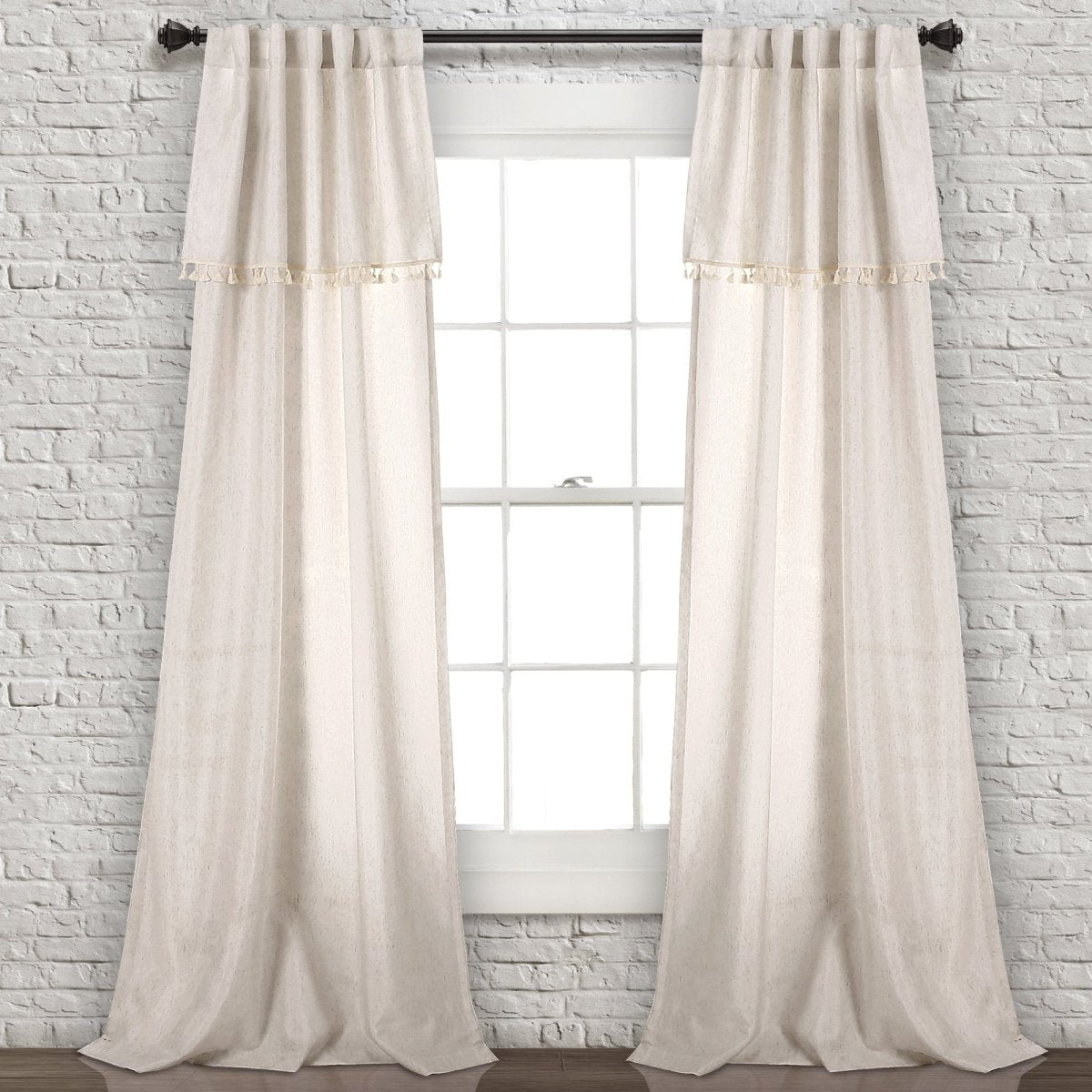 Ivy Tassel Window Curtain Panel Sets