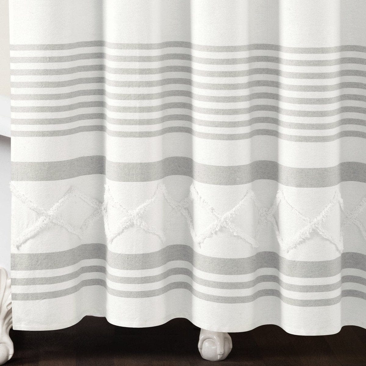 Urban Tufted Recycled Cotton Blend Shower Curtain