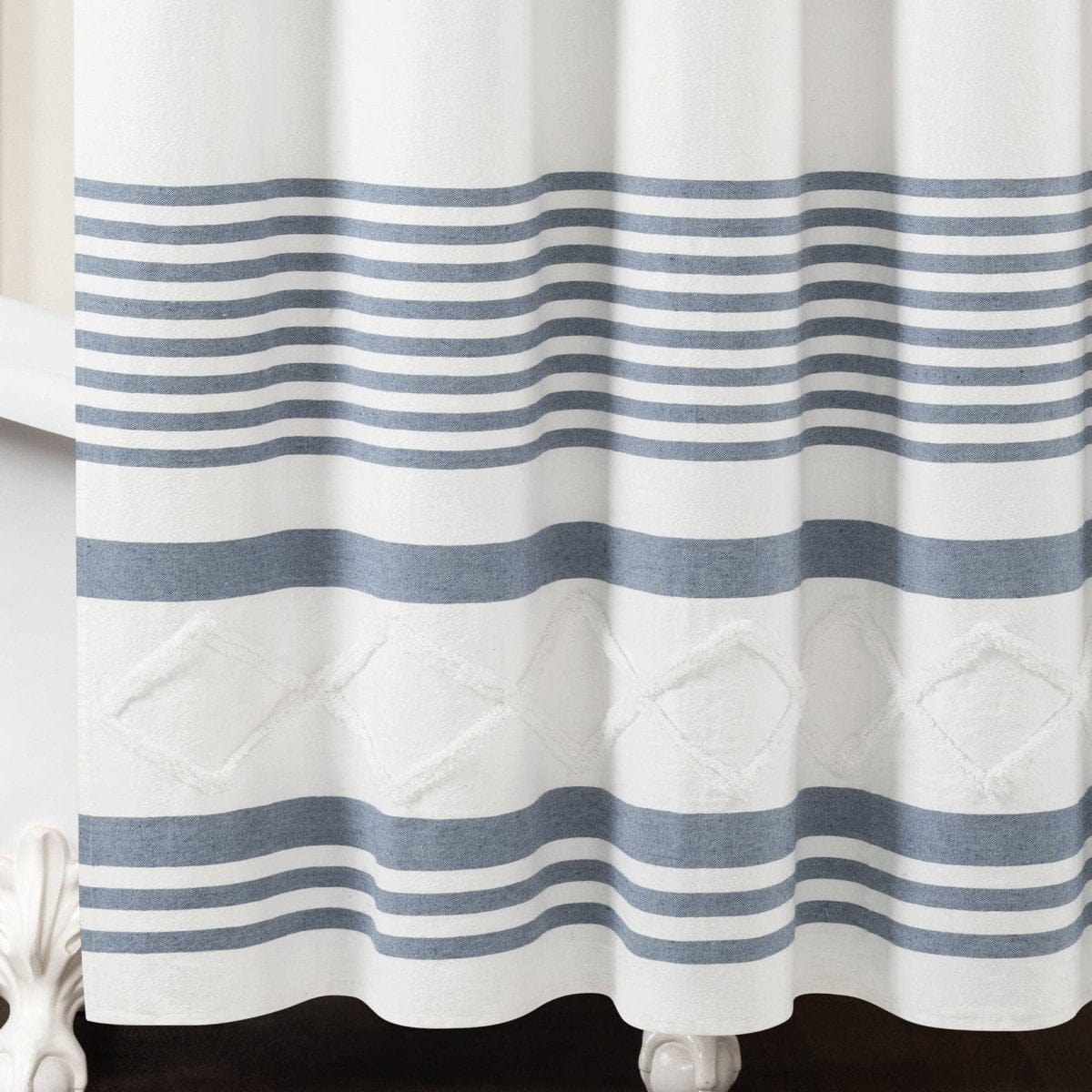 Urban Tufted Recycled Cotton Blend Shower Curtain