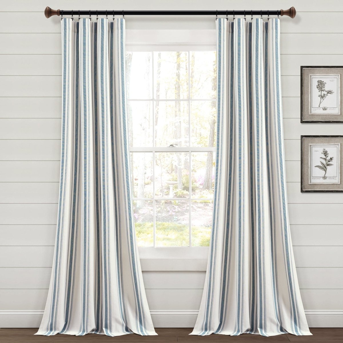 Farmhouse Stripe Yarn Dyed Curtain Panel Sets in Multiple Colors and Sizes