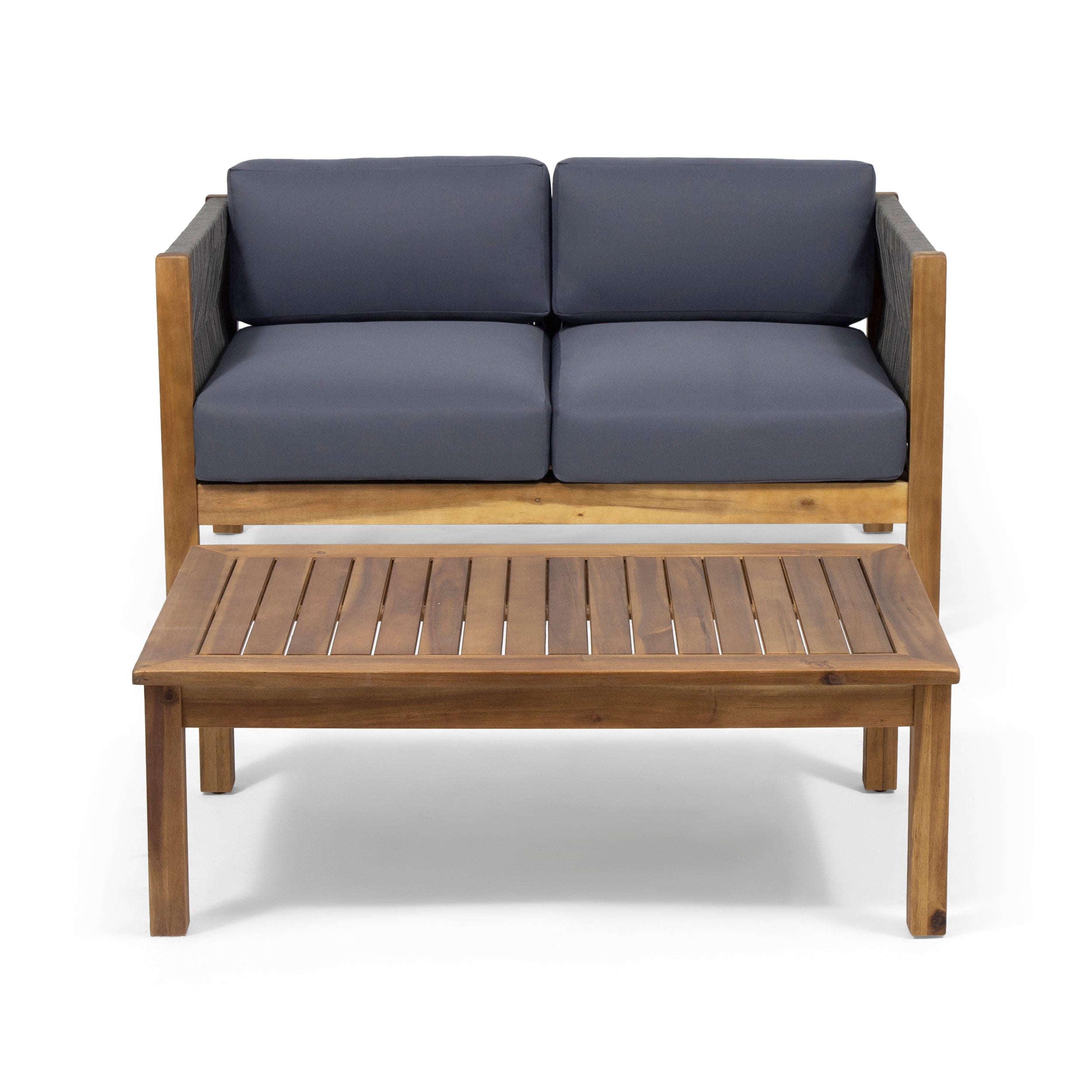 LAUREL Outdoor 4 Piece Chat Set in Gray