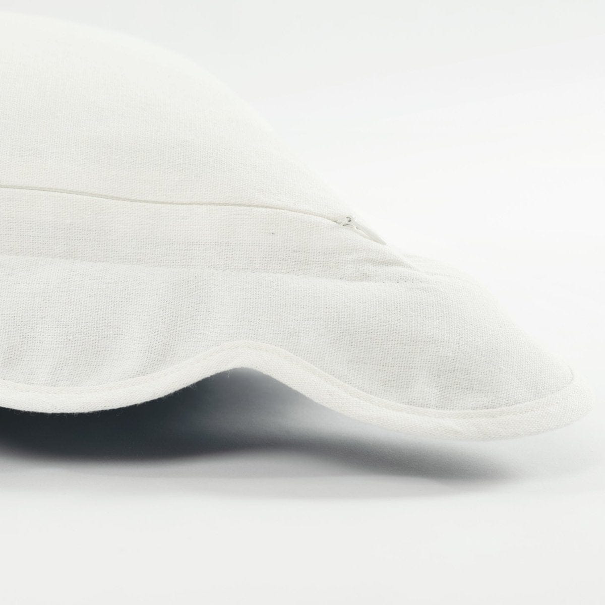 Coastal Chic Scalloped Edge Throw Pillow Cover
