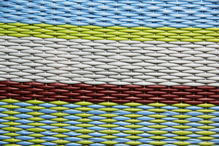 Stripes Grey & Aqua Reversible Outdoor Mat