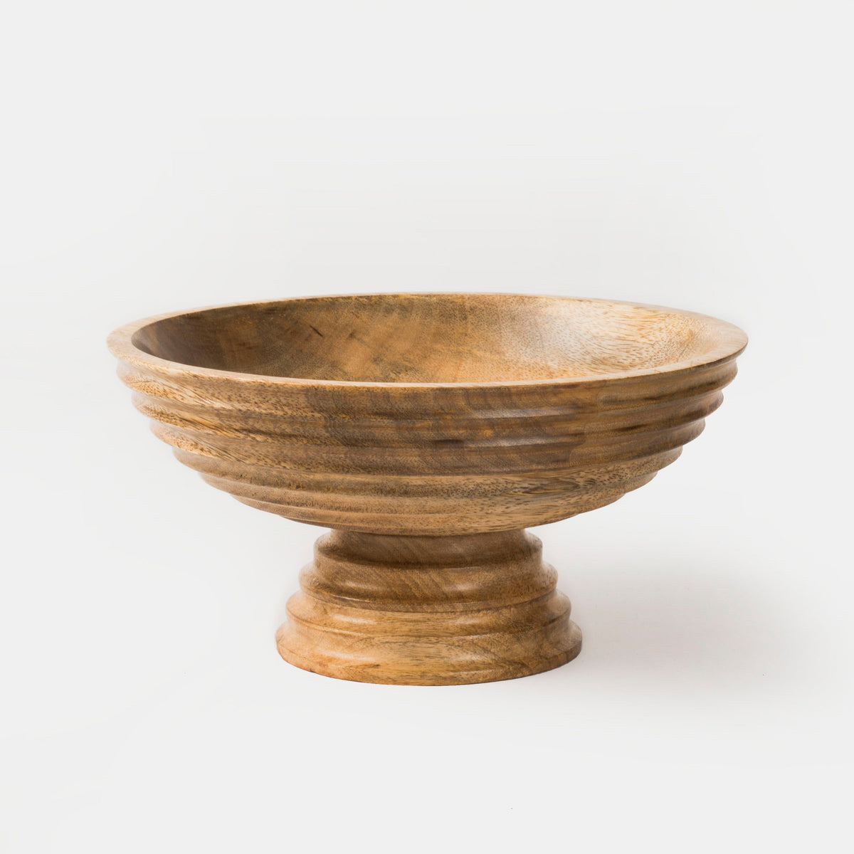 Aranya Mangowood Pedestal Fruit Bowls