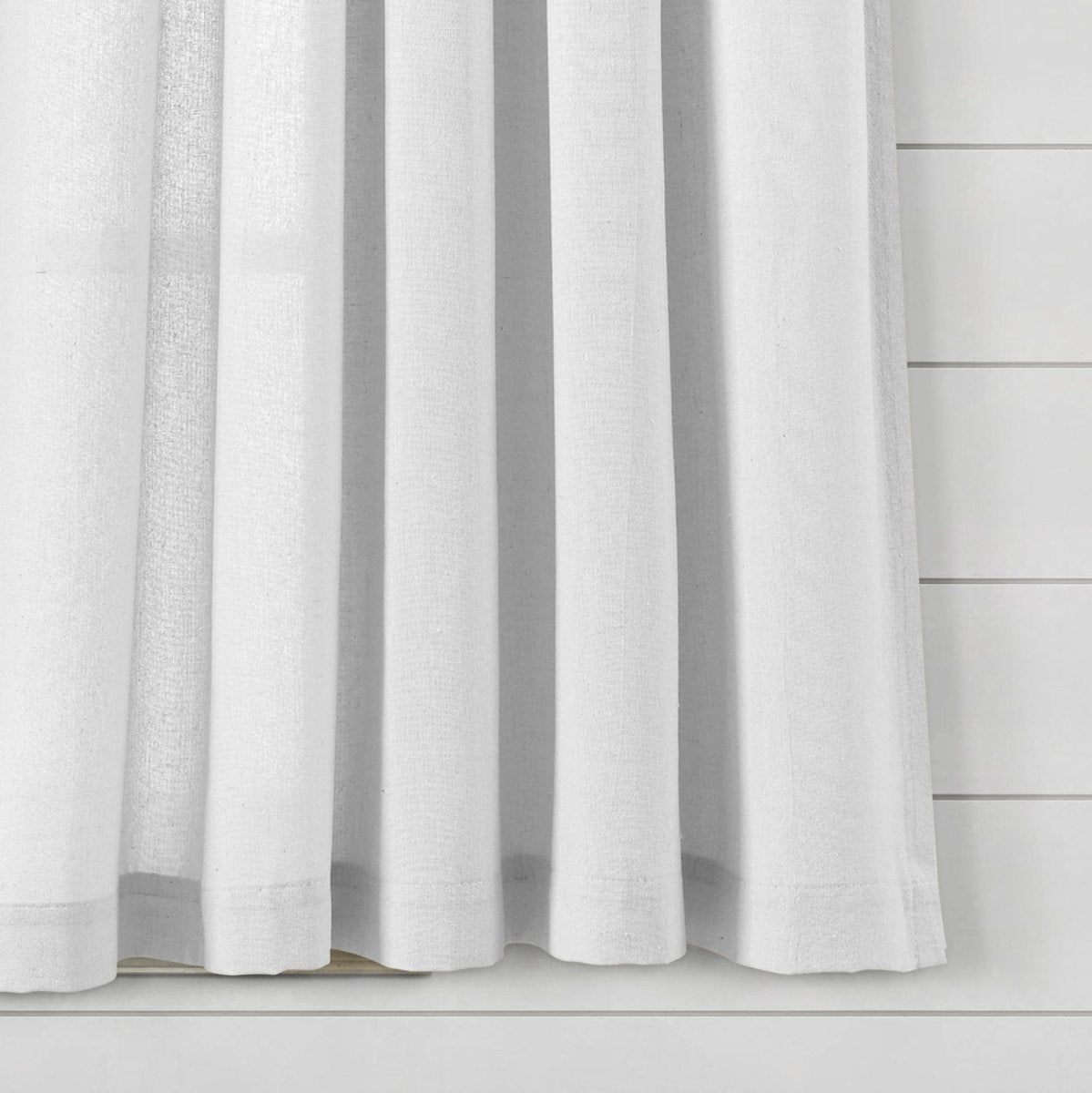 Boho Pom Pom Tassel Faux Linen Window Curtain Panels
