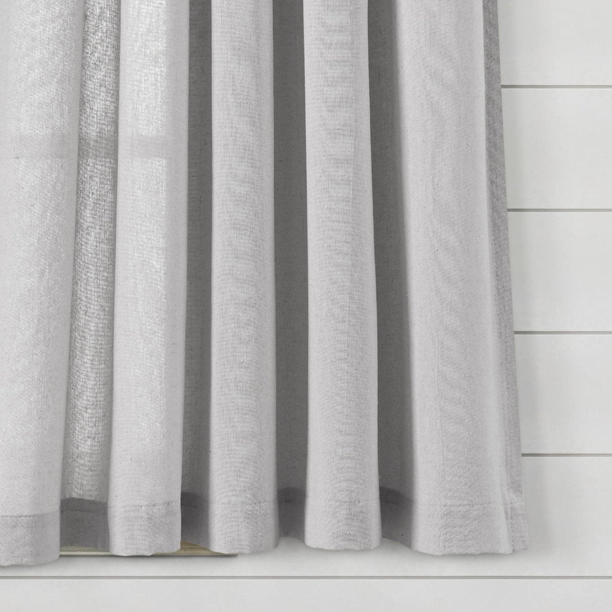 Boho Pom Pom Tassel Faux Linen Window Curtain Panels