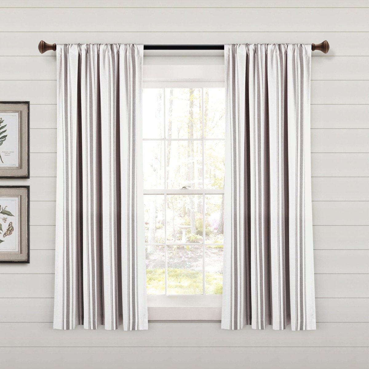 Farmhouse Stripe Yarn Dyed Curtain Panel Sets in Multiple Colors and Sizes