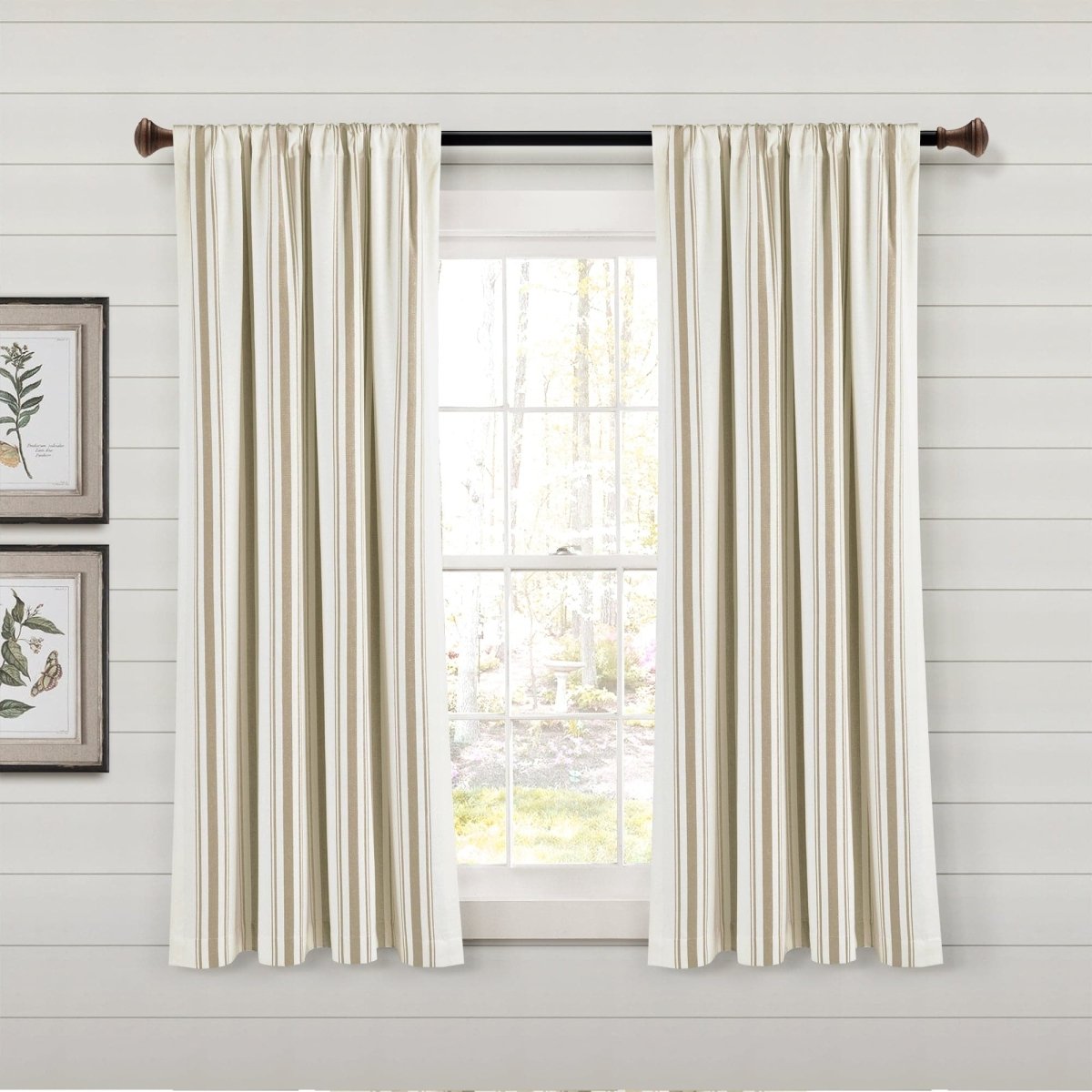 Farmhouse Stripe Yarn Dyed Curtain Panel Sets in Multiple Colors and Sizes