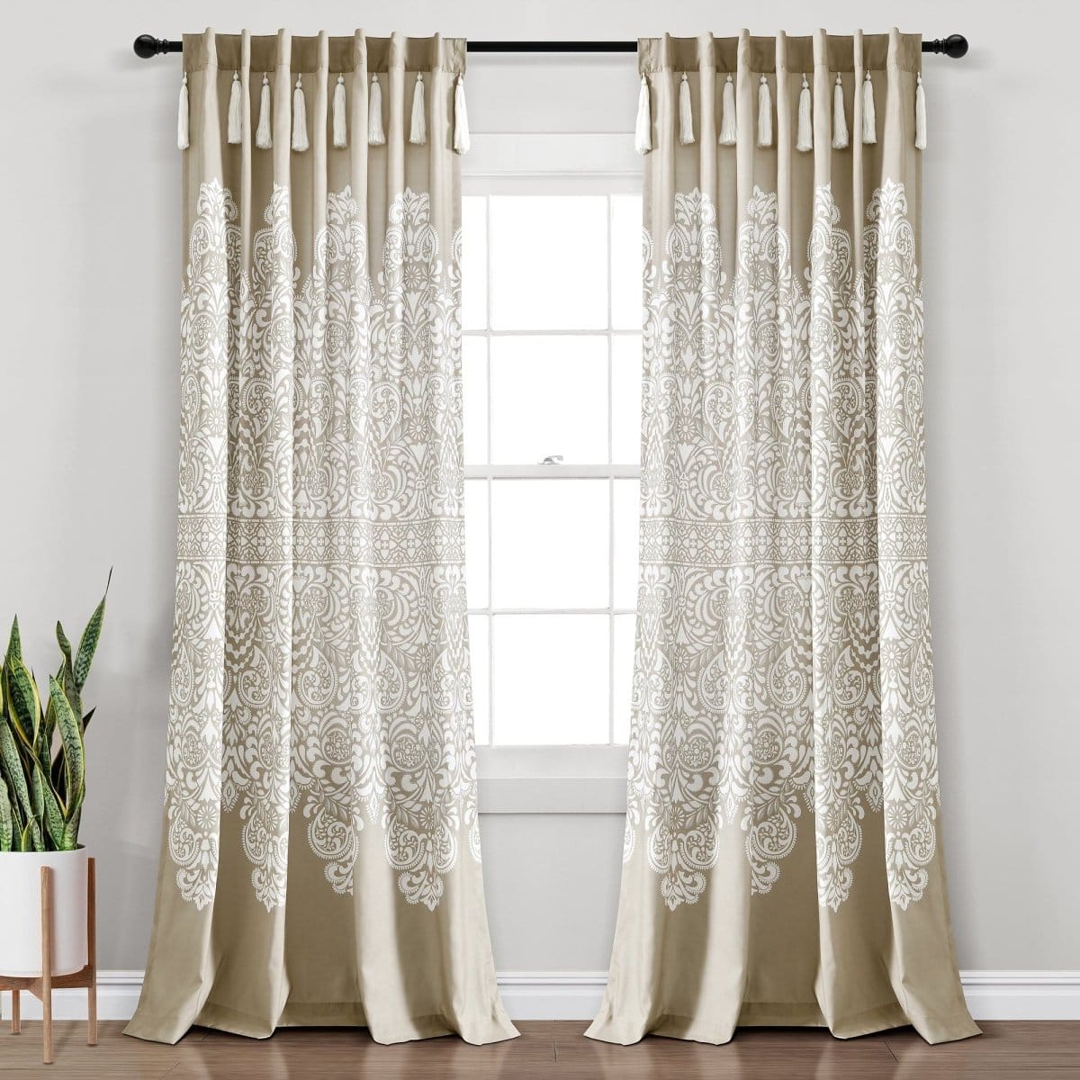 Boho Medallion Window Curtain Panel Sets