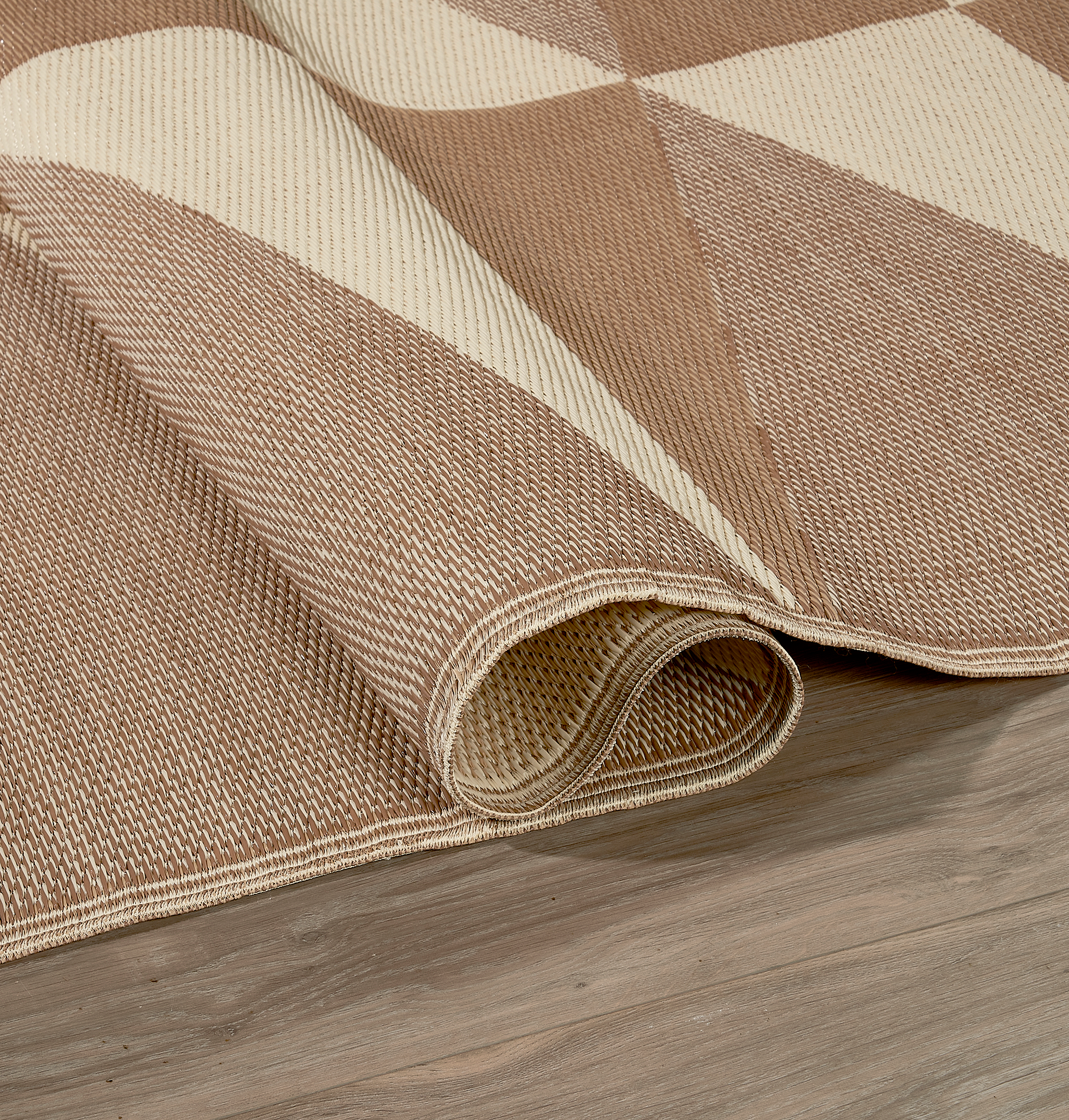 Tucson - Natural Modern Geometric Outdoor Rug for Patio