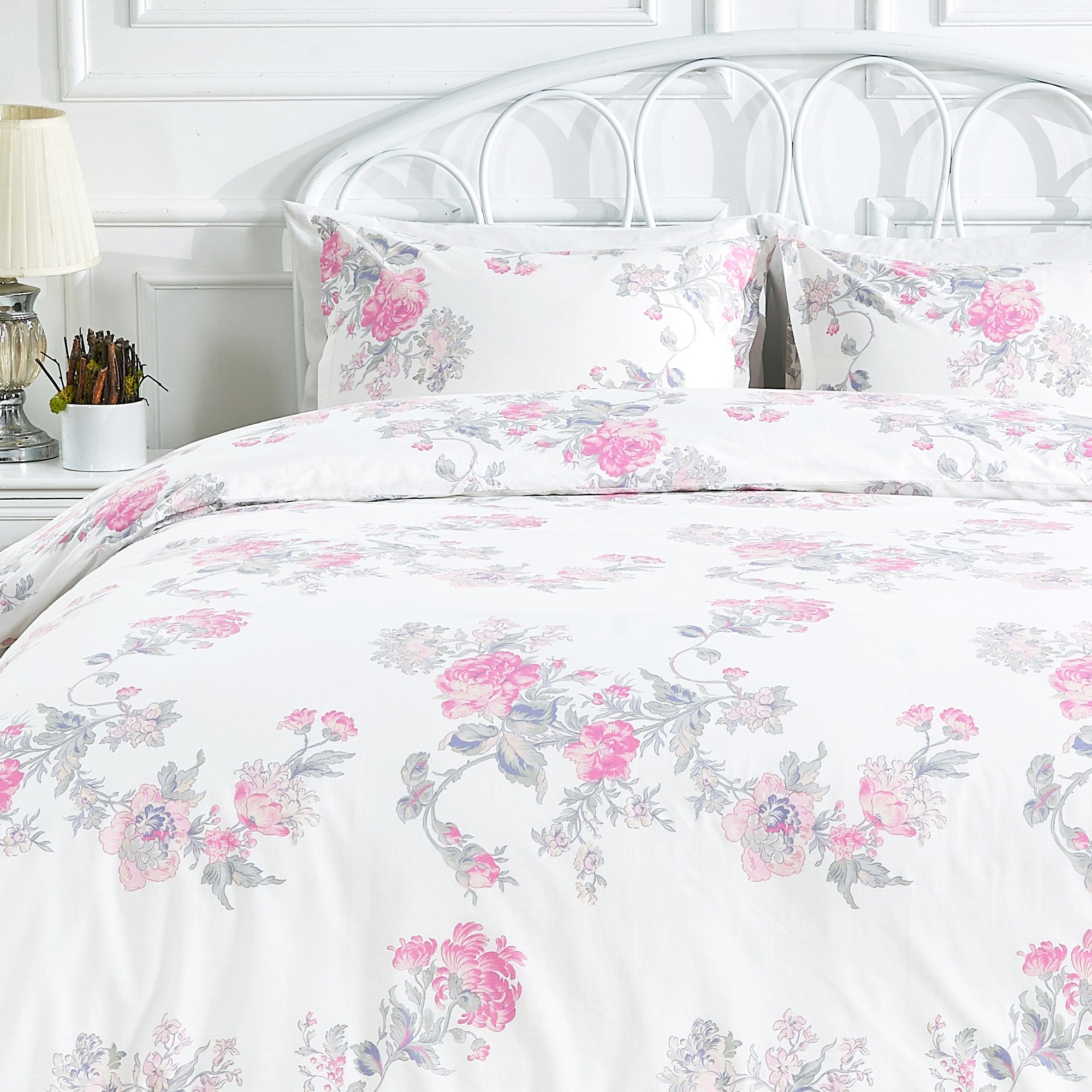 Jardin De Rose Printed Cotton Percale Duvet Sets