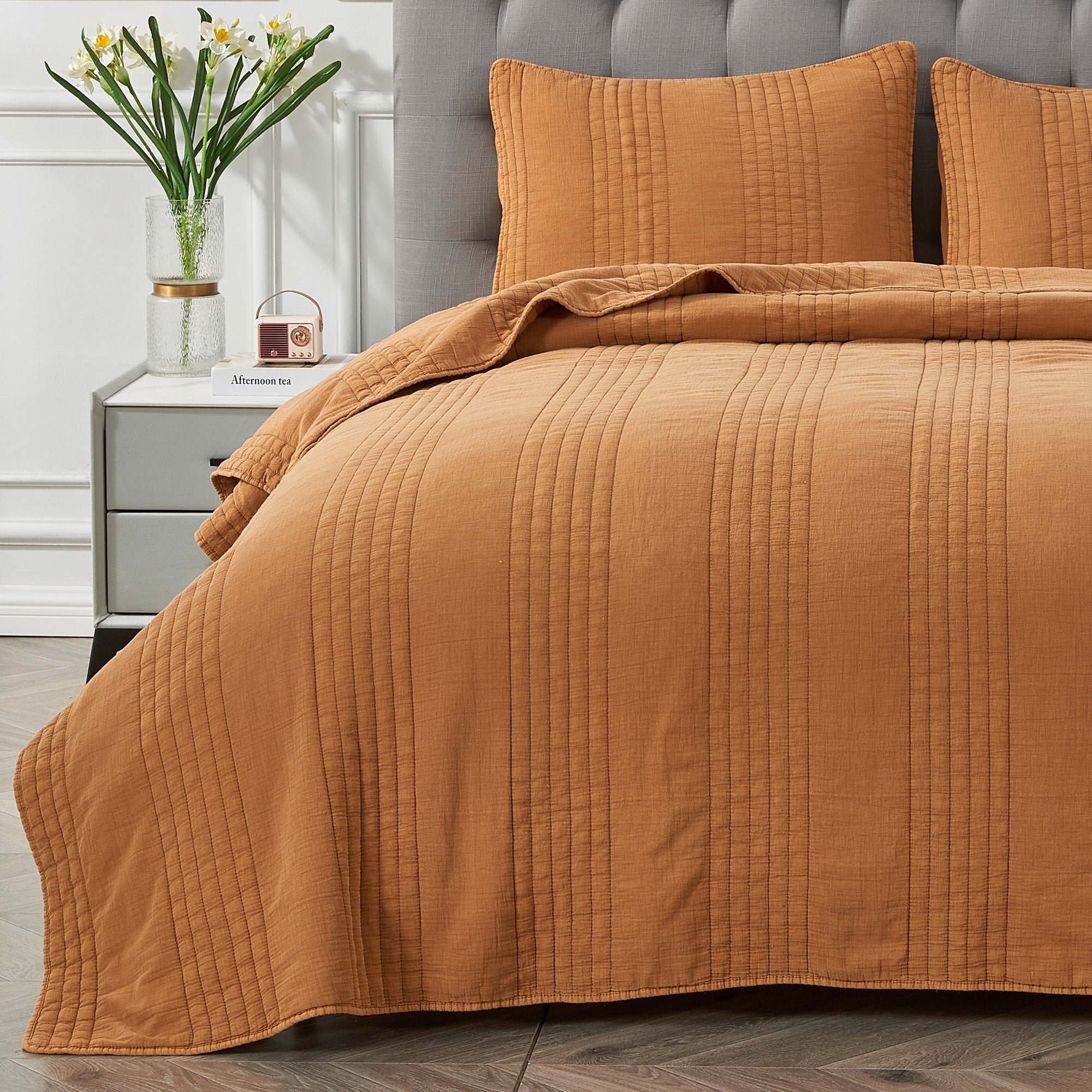Stonewashed Cotton Quilt Sets