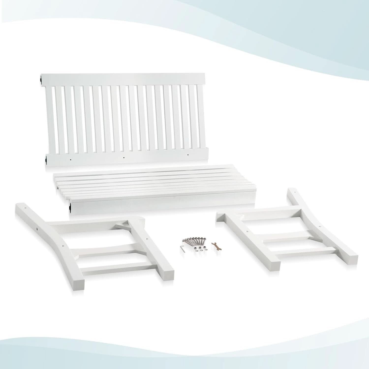 White Outdoor Bench