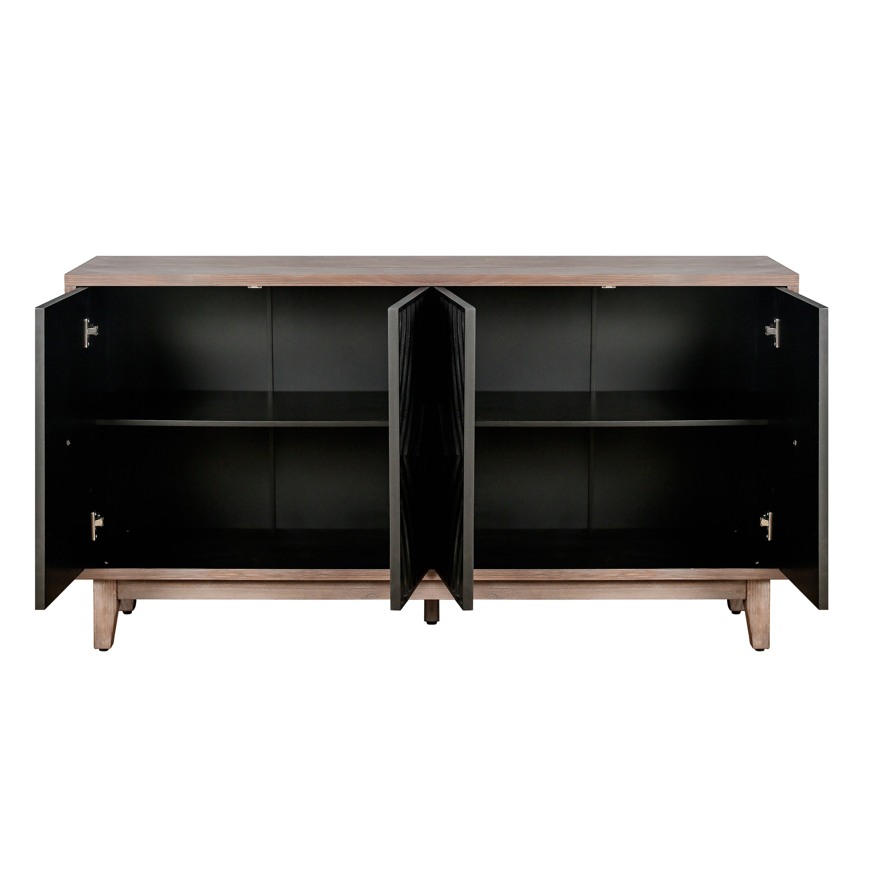 Two-Tone Mid Century Diamond Sideboard - 60"