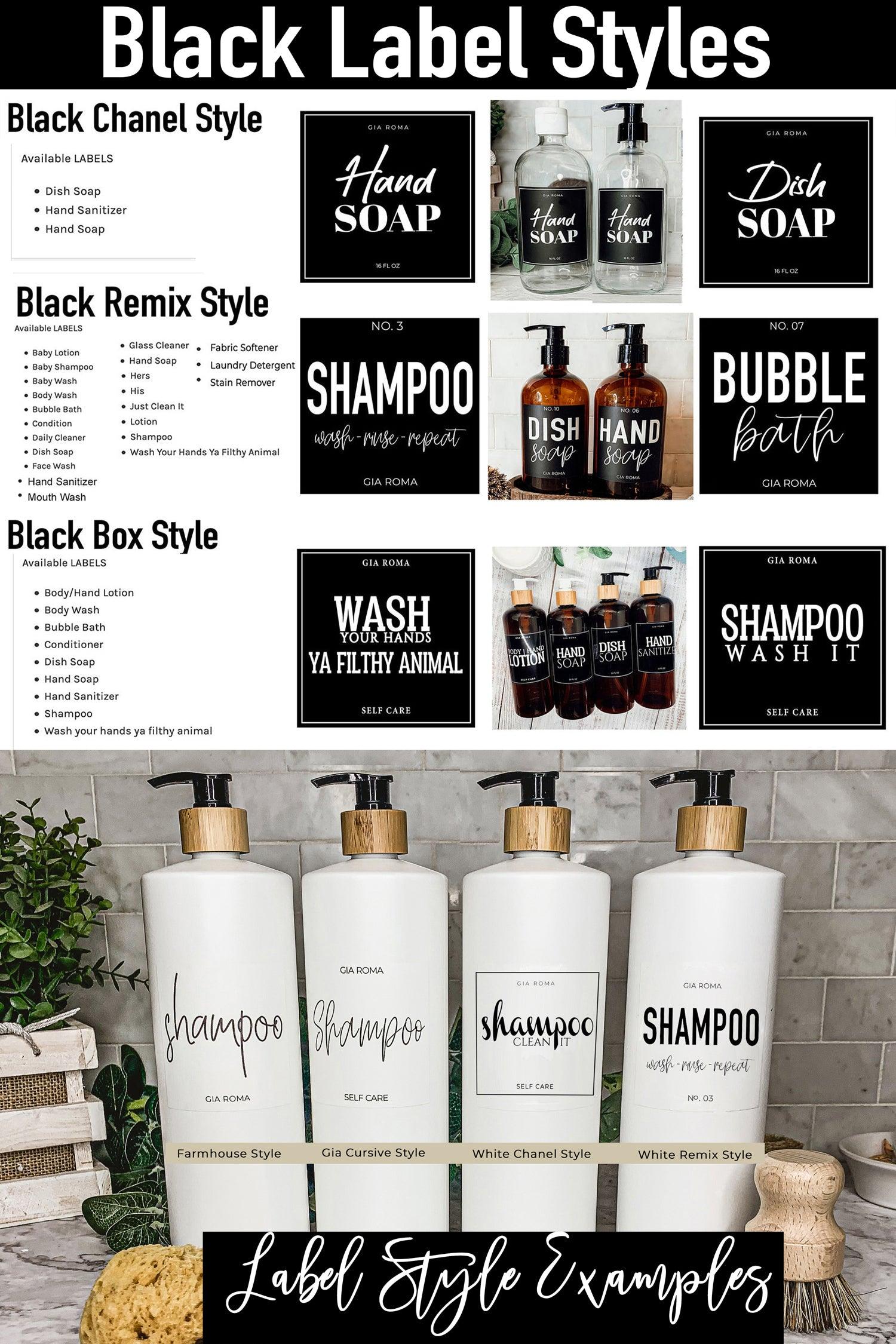 32oz Plastic White Dispensers with Customized Labels