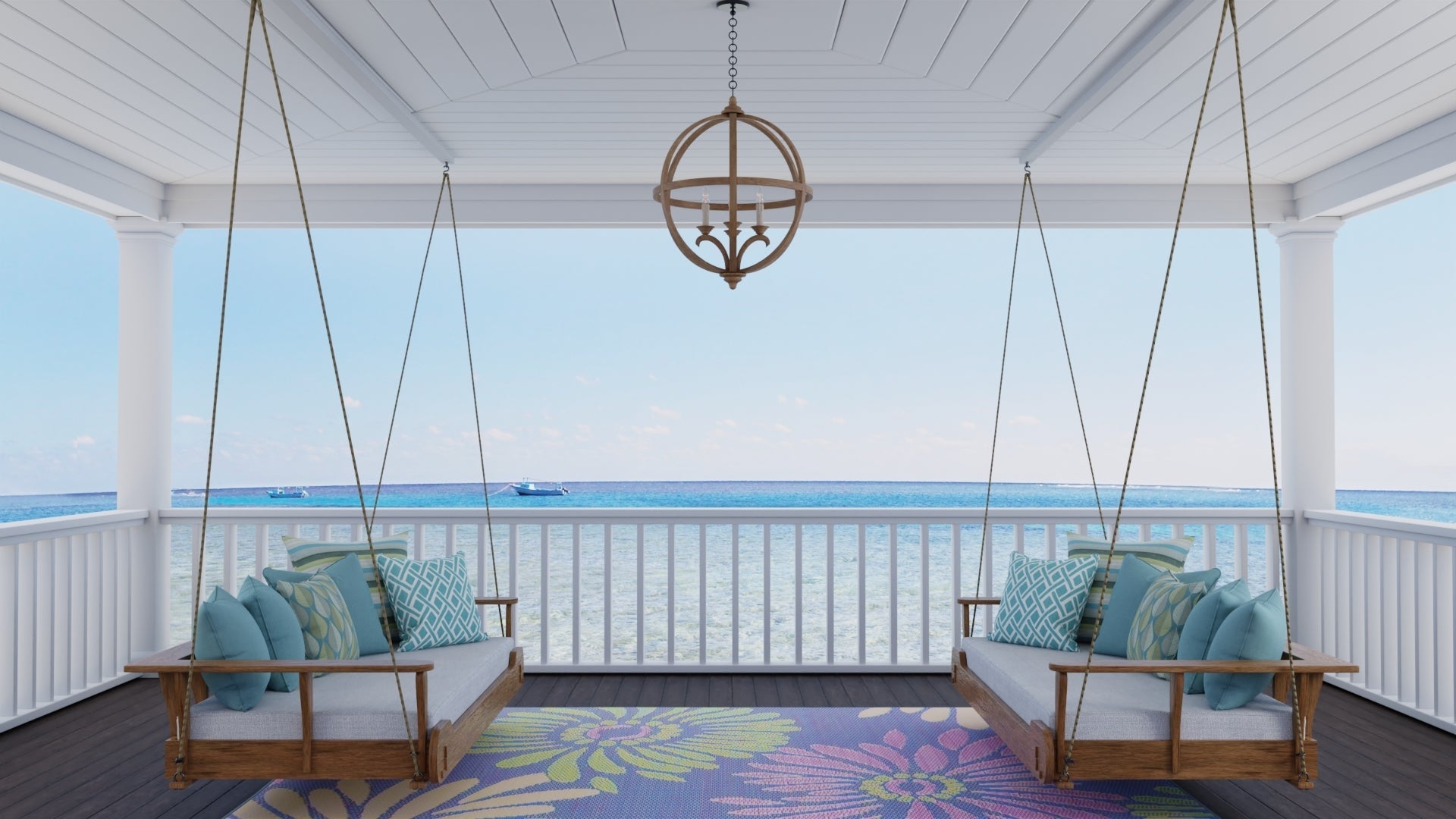 Daisy Violet Reversible Outdoor Mat