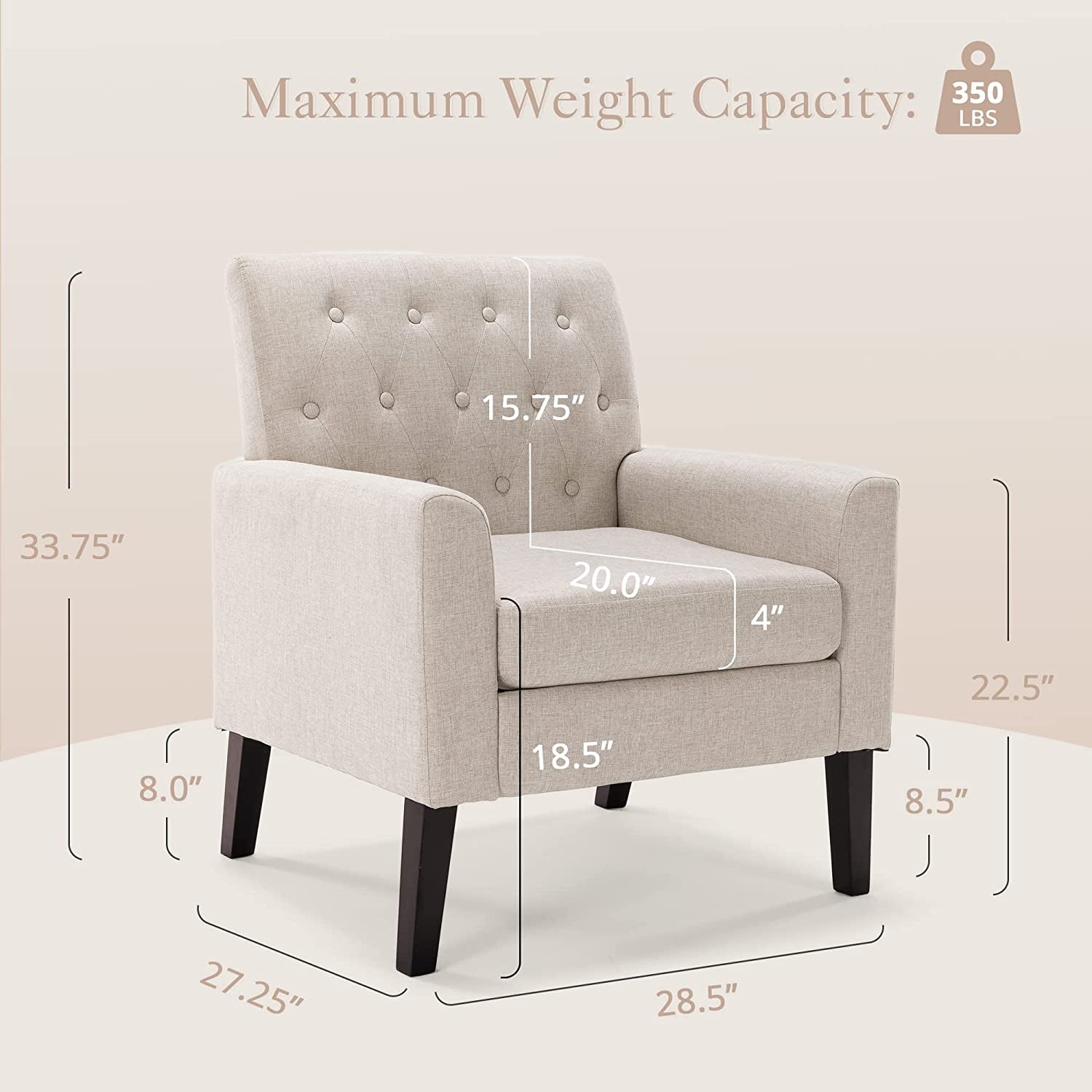 Linen Accent Chair