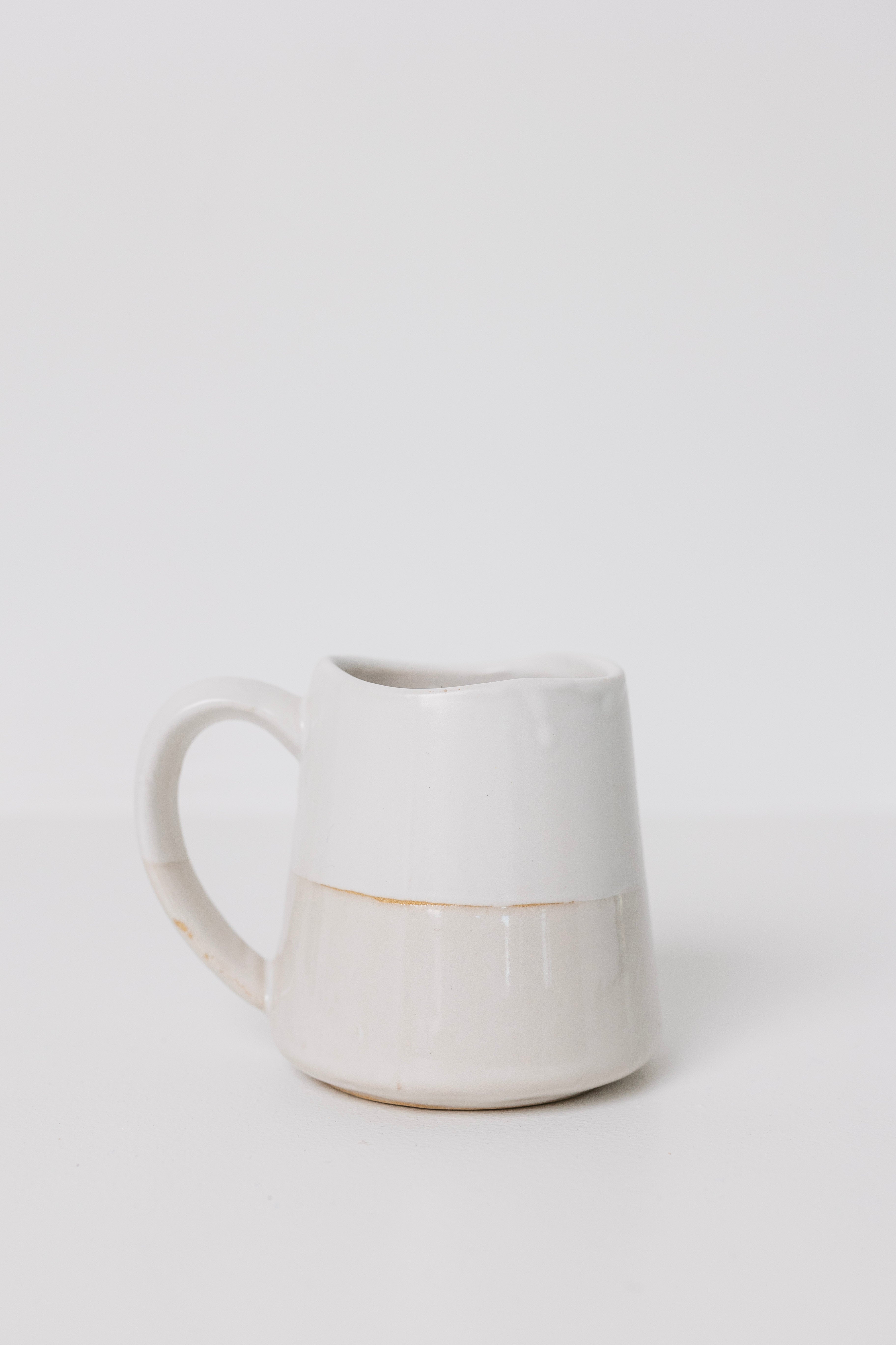 Sonnet Stoneware Coffee Mug - Matte White/ Glossy White - Set of 4