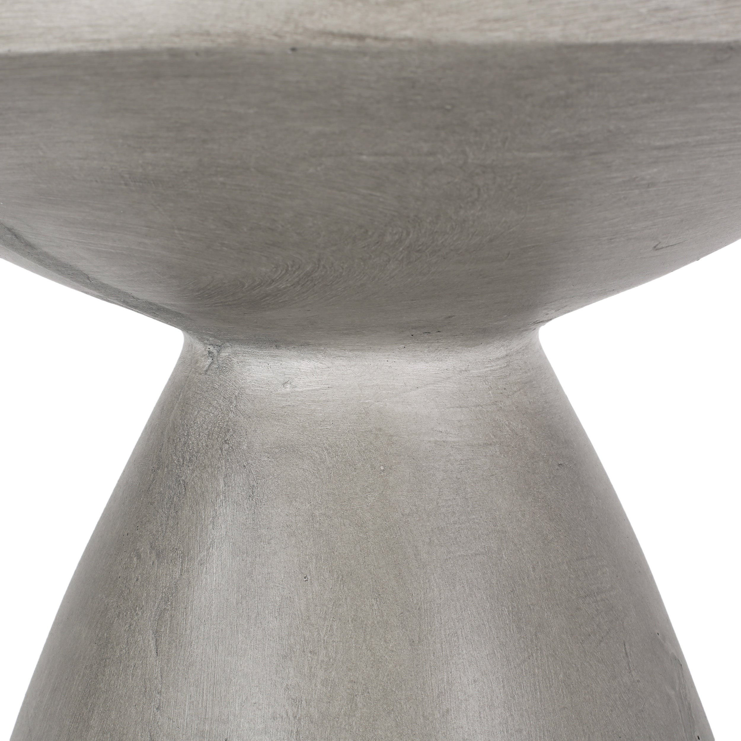 Modern Outdoor Lightweight Concrete Side Table with Hourglass Design