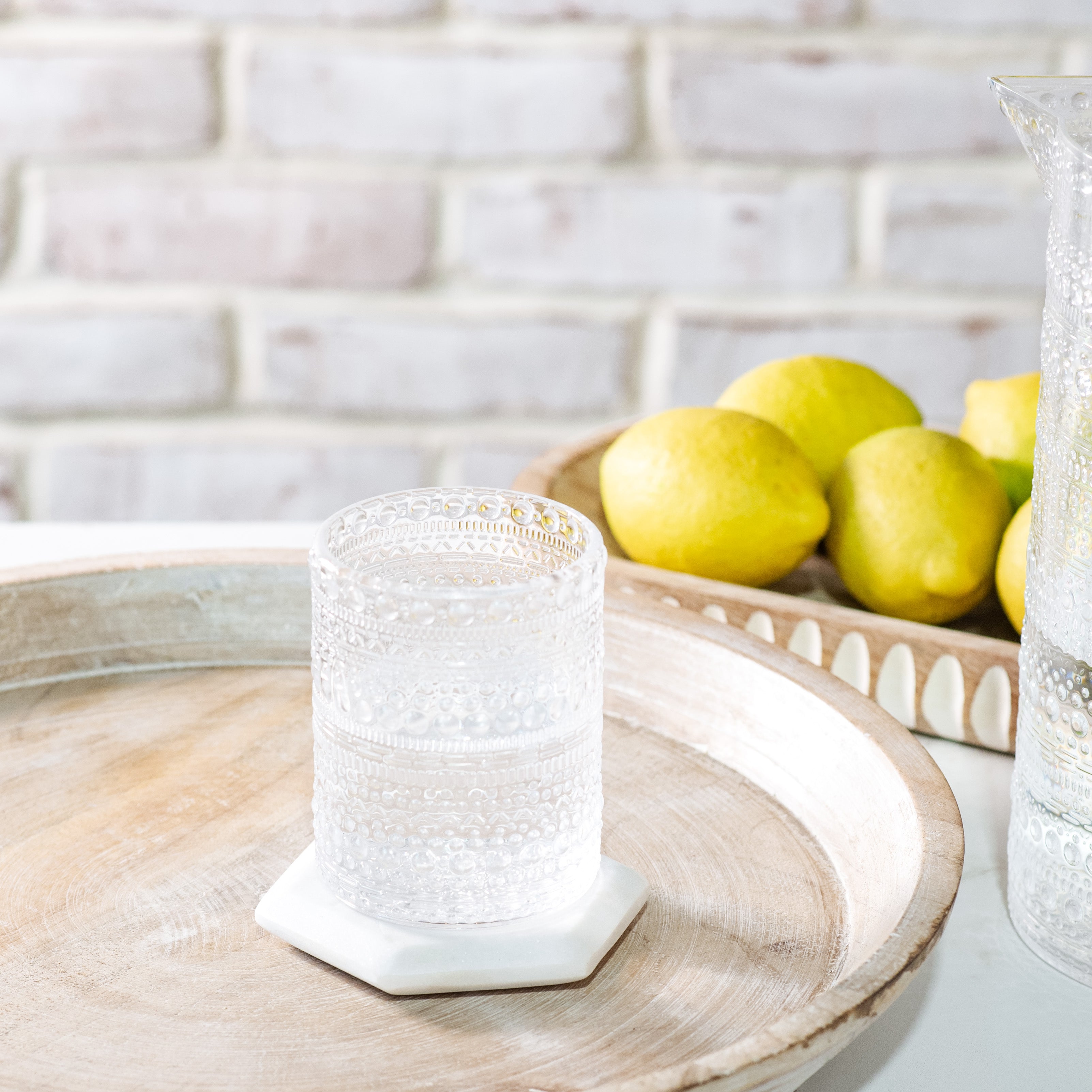 Clear Melamine Dot Drinkware Set | Complete Collection - 9 Pc Set