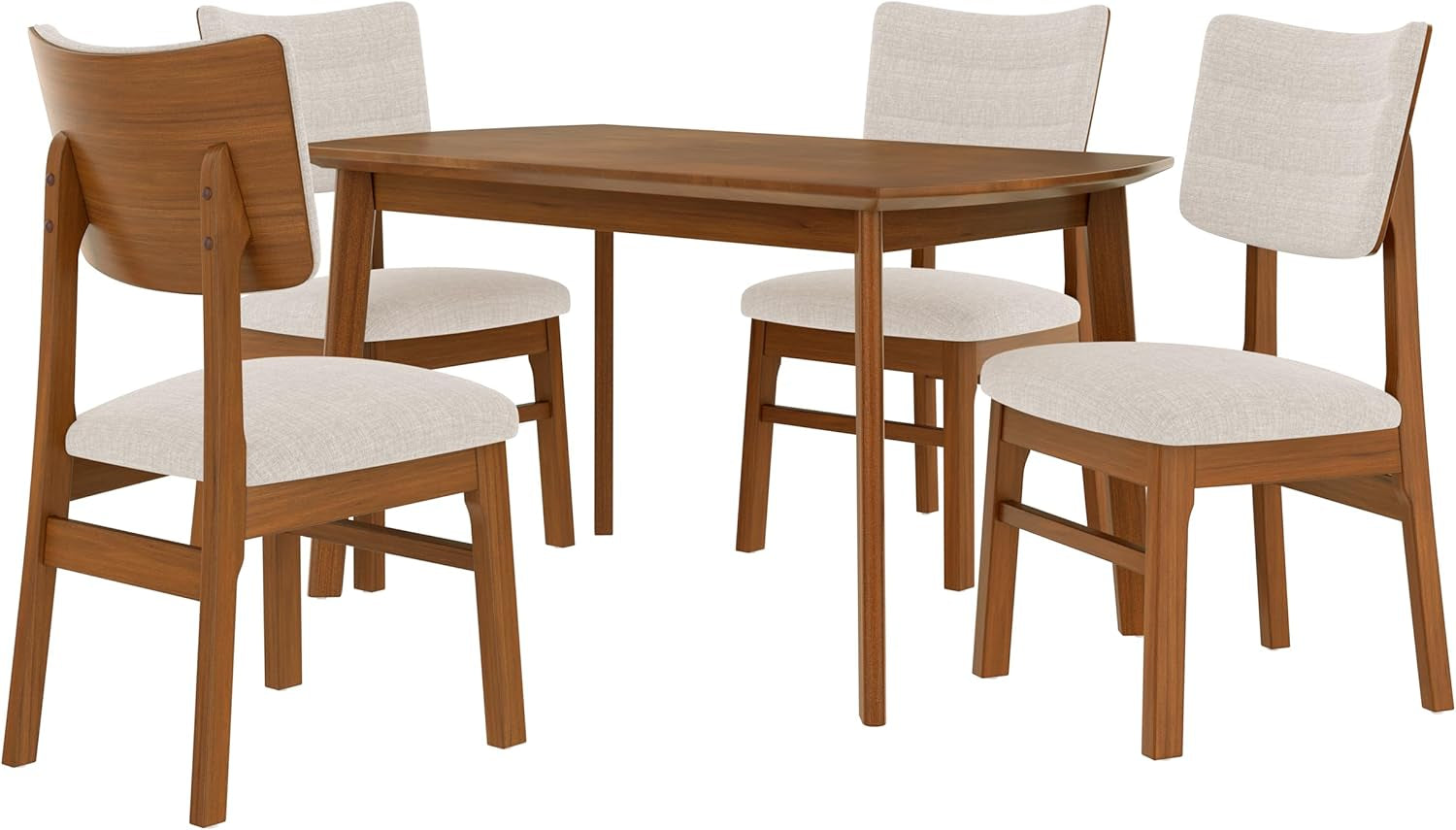 Solid Wood Dining Set For Small Spaces - 5 Pc Set