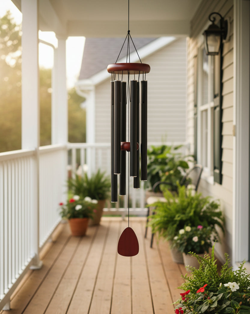 Large Wind Chime - 36 inch Black/Walnut
