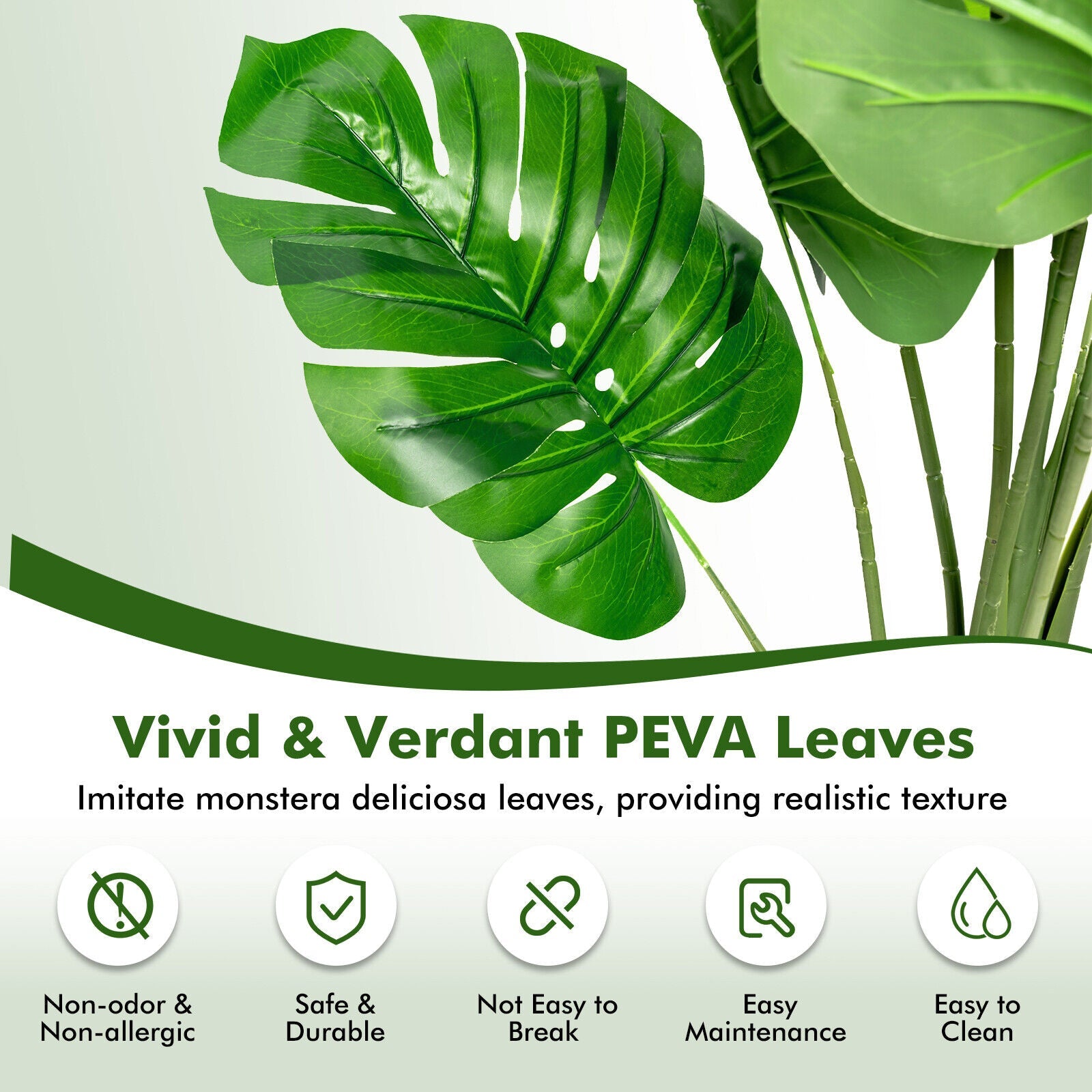 5 Ft Faux Monstera Deliciosa Plant - Indoor/Outdoor
