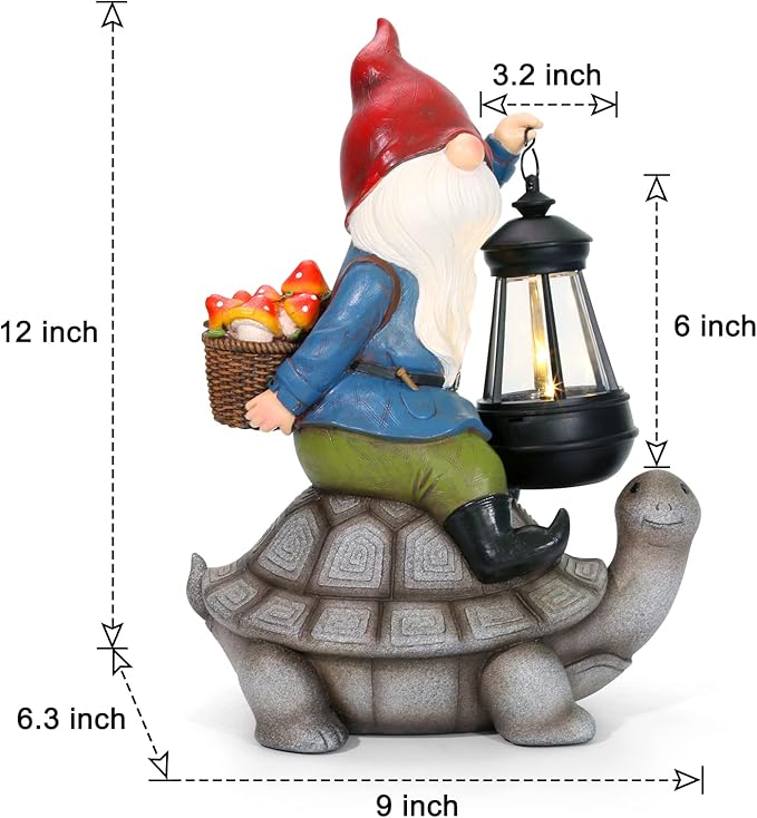 Gnome Garden Sculpture - Turtle