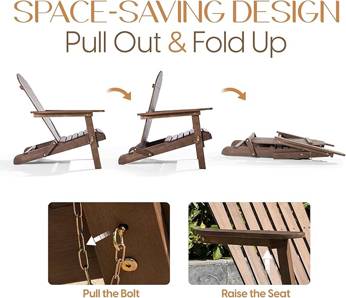IDZO Outdoor Adirondack Chair - Set of 2