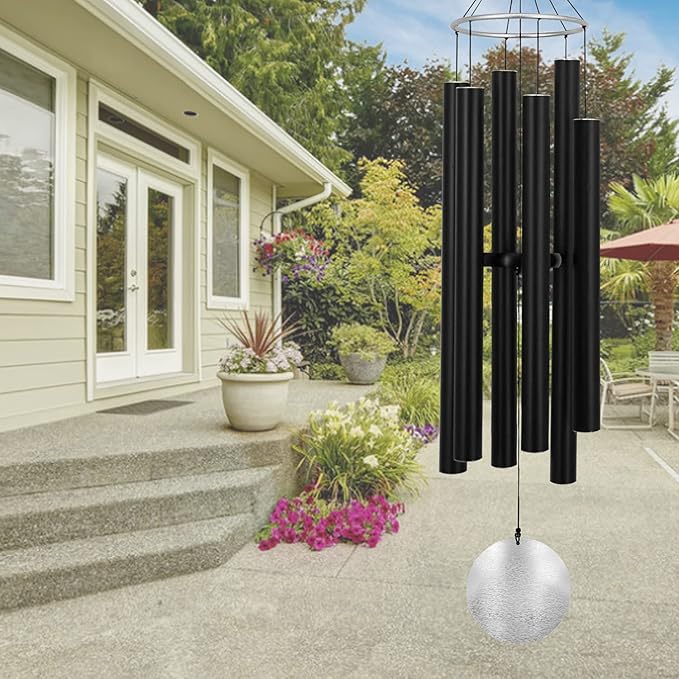 ASTARIN Deep Tone 45 Inch Wind Chime - Black