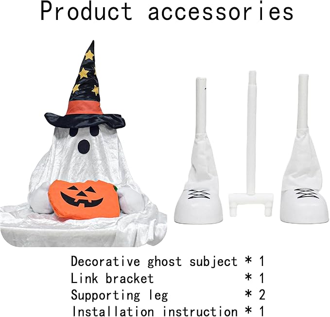 32" Light up Halloween Trick or Treater Indoor and Outdoor Decoration - Pumpkin