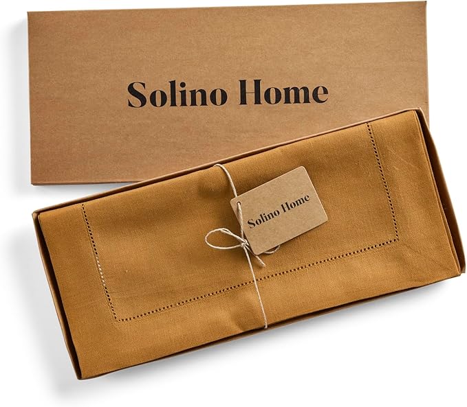 100% Pure Linen 14 x 90 Inch Table Runner - Brown Sugar