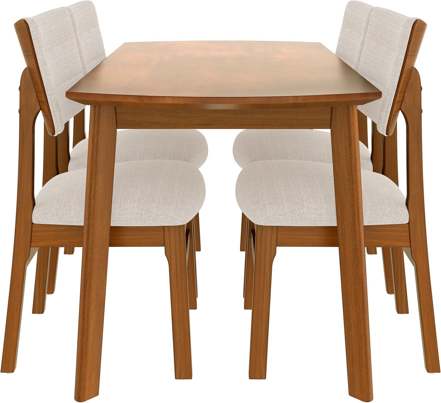Solid Wood Dining Set For Small Spaces - 5 Pc Set