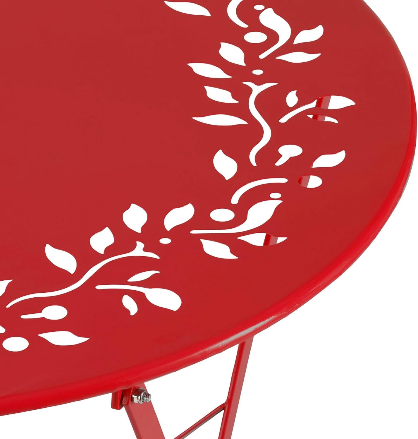 Indoor/Outdoor 3 Piece Bistro Set in Red