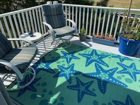 Starfish Blue & Green Reversible Outdoor Mat