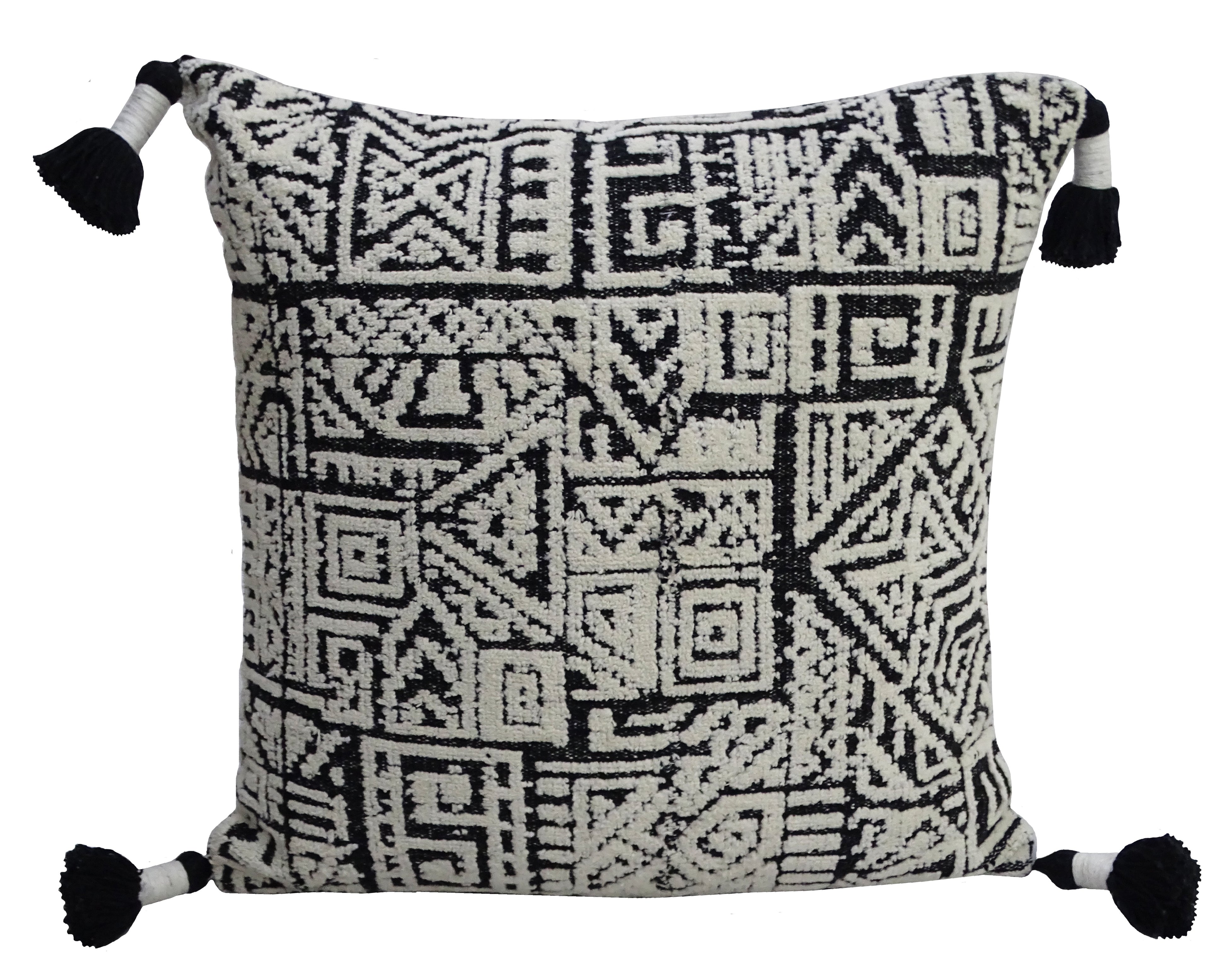 20" x 20" Aztec Throw Pillow with Tassels