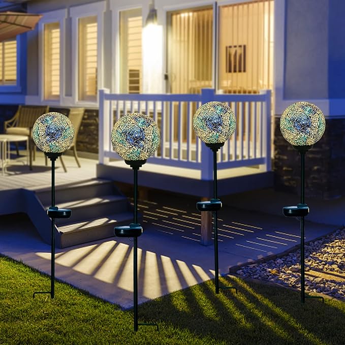 Waterproof LED Mosaic Solar Light - 2 Pack