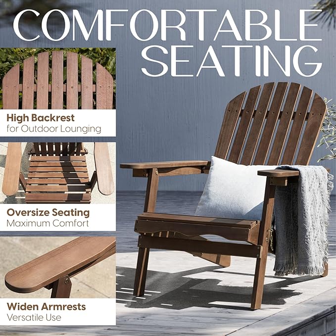 IDZO Outdoor Adirondack Chair - Set of 2