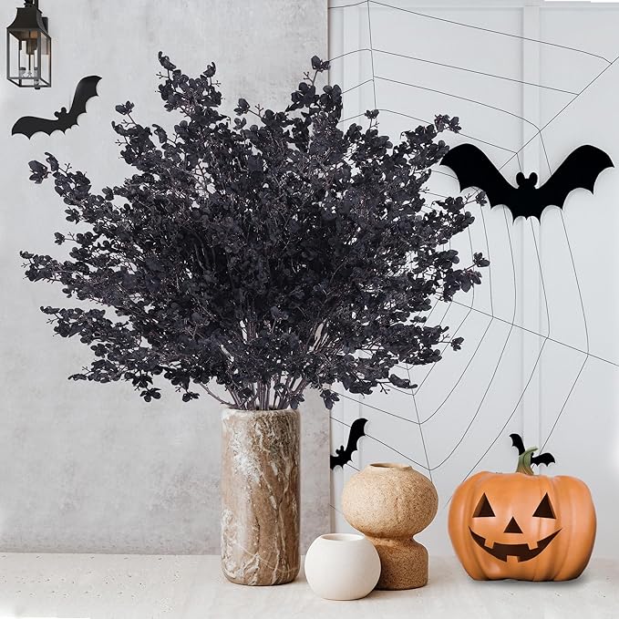 Black Babys Breath Artificial Stems - 15 Piece