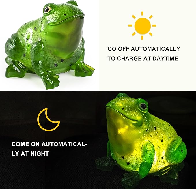 Solar Garden Frog