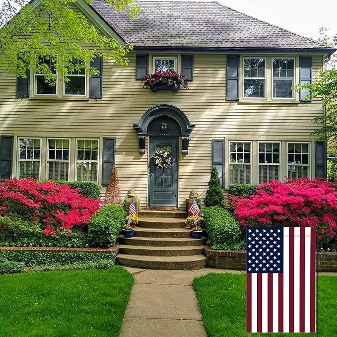 American Flag Garden Decor - 12 x 18