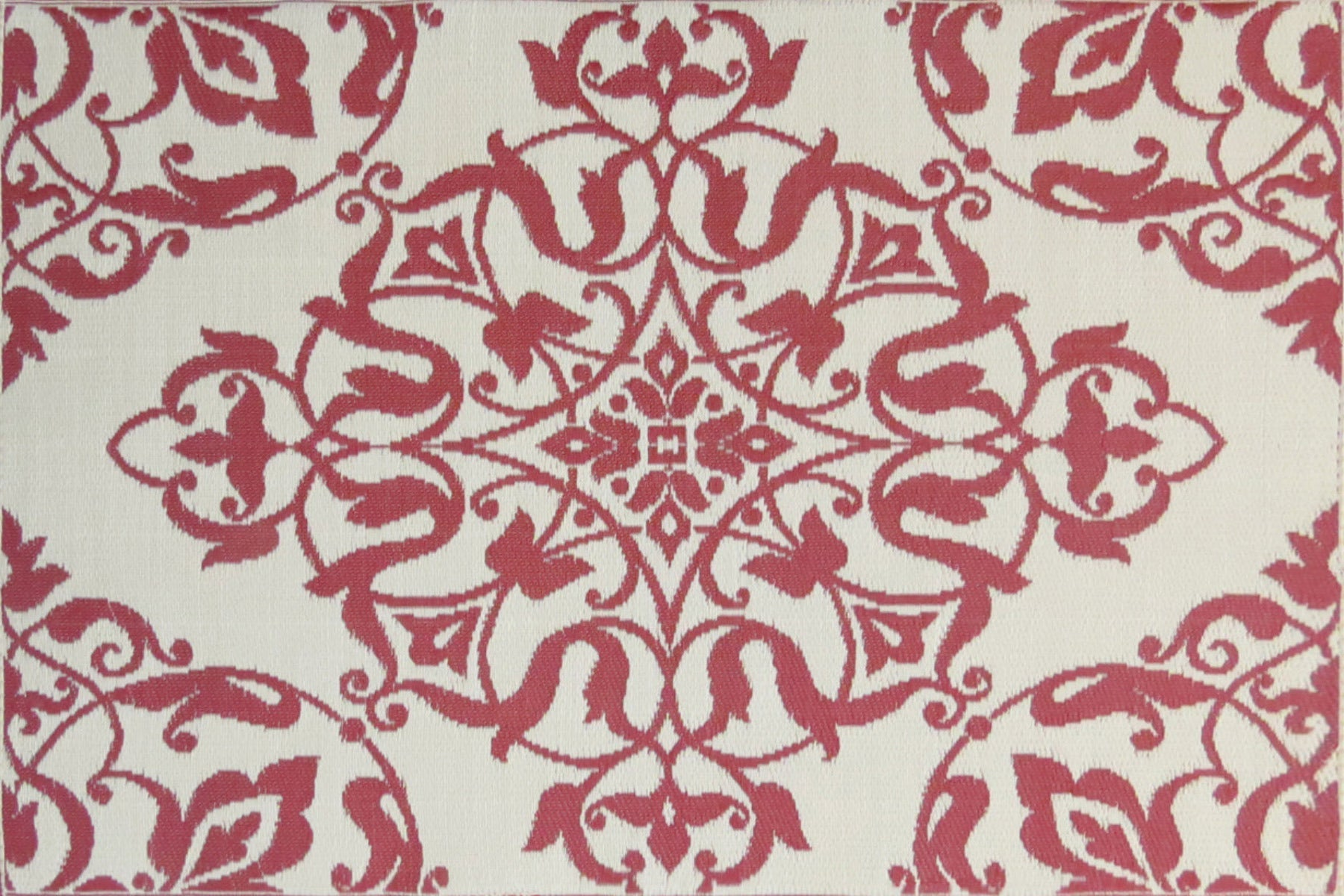 New Wrought Iron Deep Red Outdoor Mat