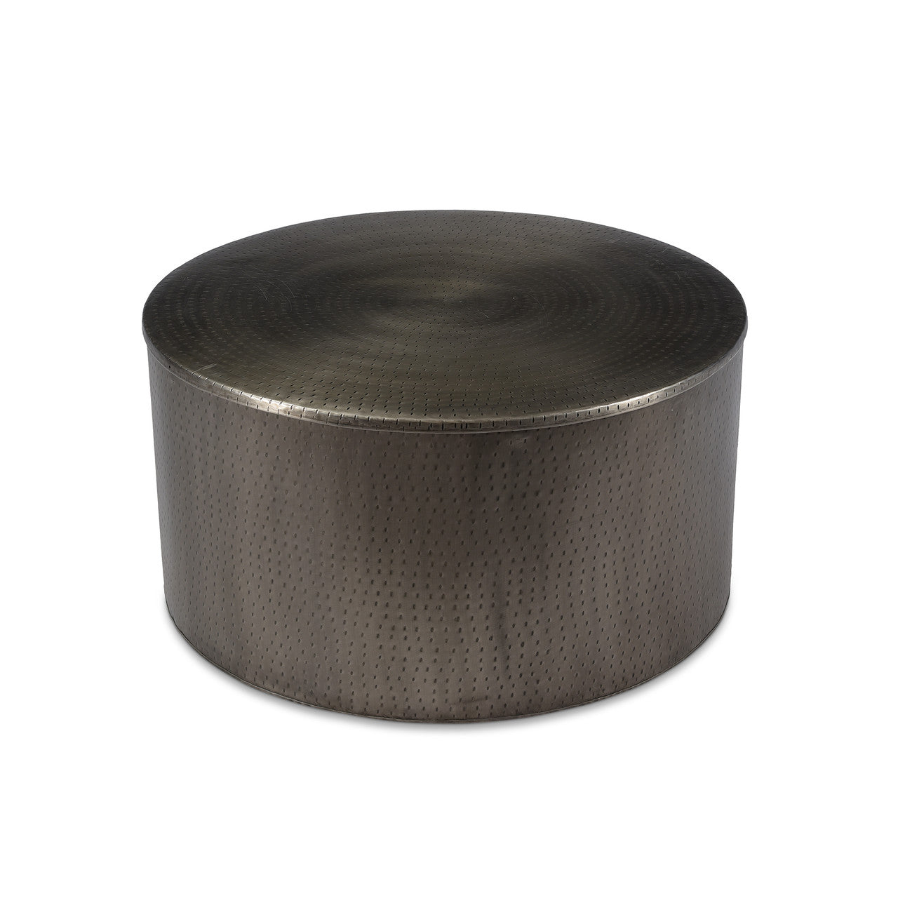 Alevi Silver Iron Drum Coffee Table