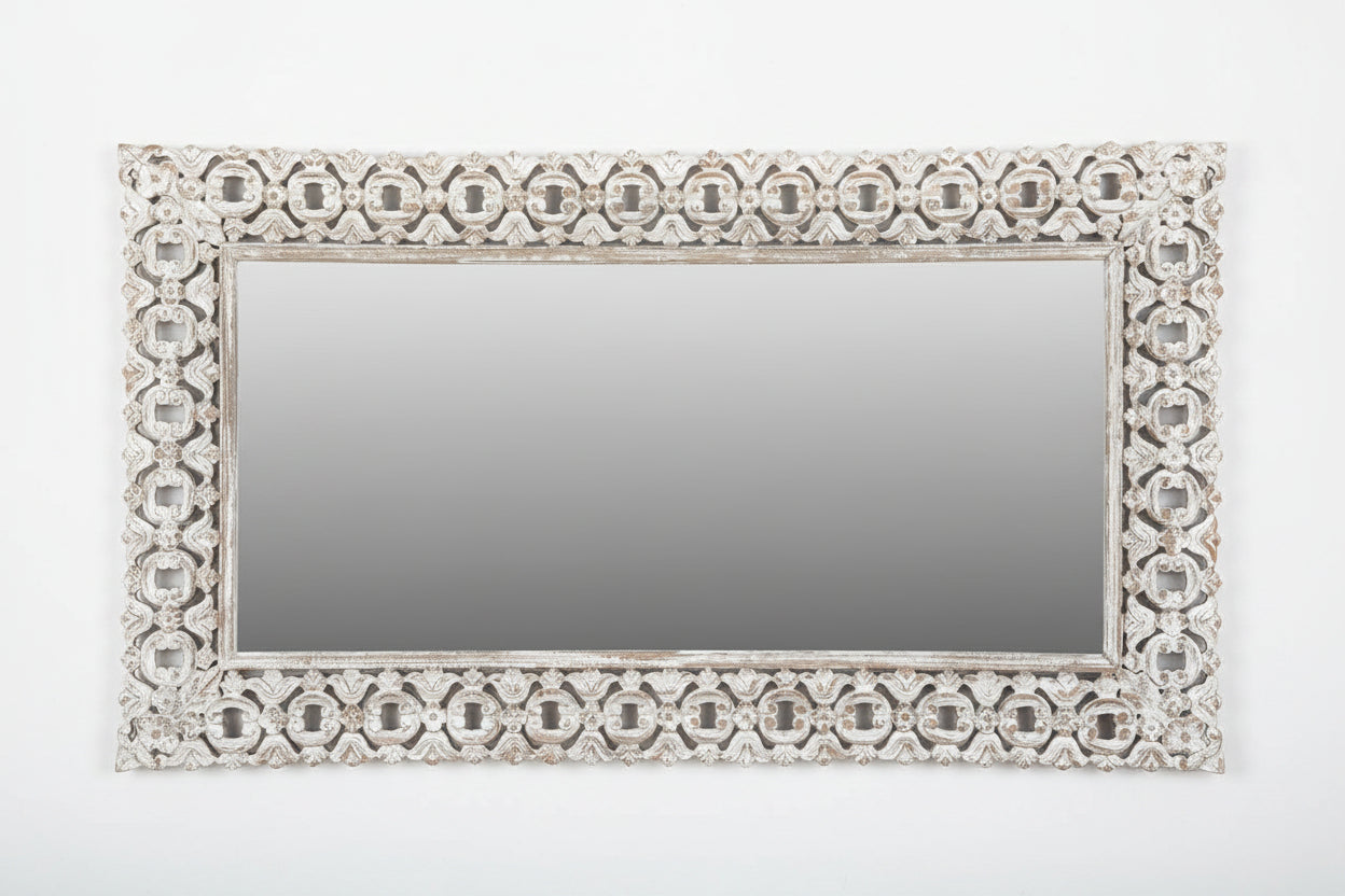 Carved Wooden Mirror