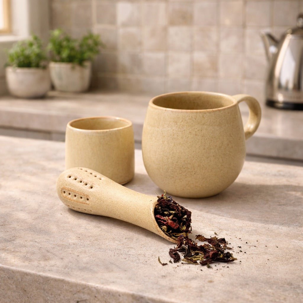 Alma Tea Infuser in Green/Sand/Cream
