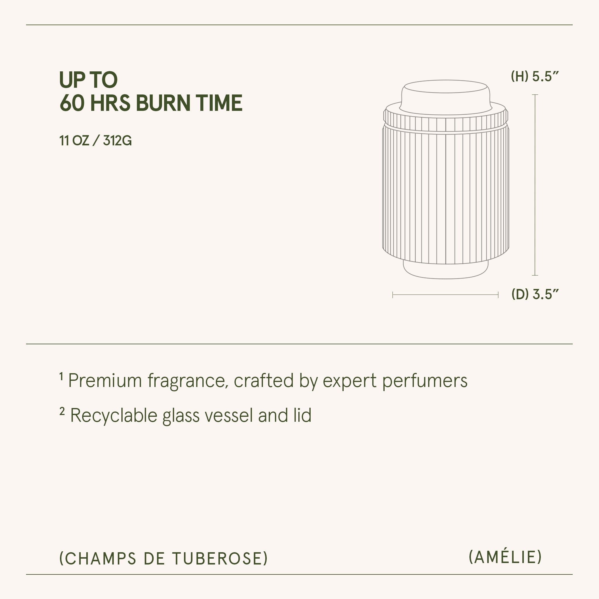 Amélie – Champs de Tuberose Candle