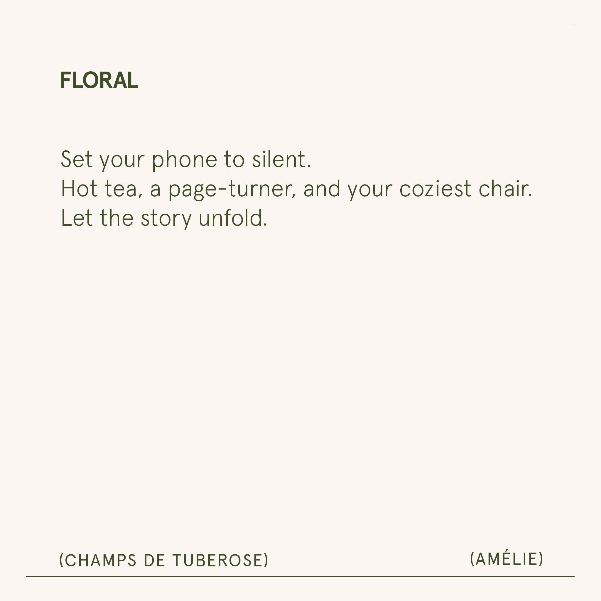 Amélie – Champs de Tuberose Candle